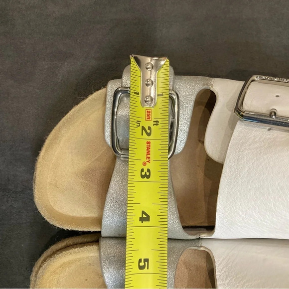 J SLIDES Sz 9 Leighton Leather Adjustable Buckle Closure Slip On Sandals - Picture 6 of 12